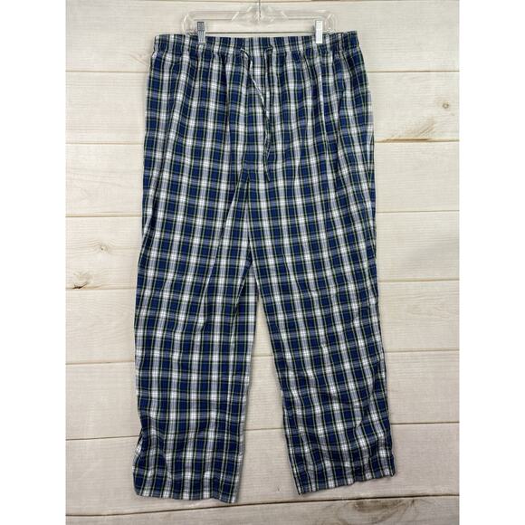 Brooks Brothers Pajamas Set Mens XL Blue Green Plaid All Cotton Pocket Button Up - Picture 4 of 11